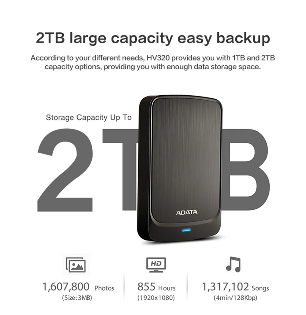 Fancyhv320 USB 3.2 Mobile Hard Disk Disco Duro Hd Externo Hard Drive Pendrive Disque Dur Eksterne 1TB 2TB 4TB 5TB HDD Hard Disk