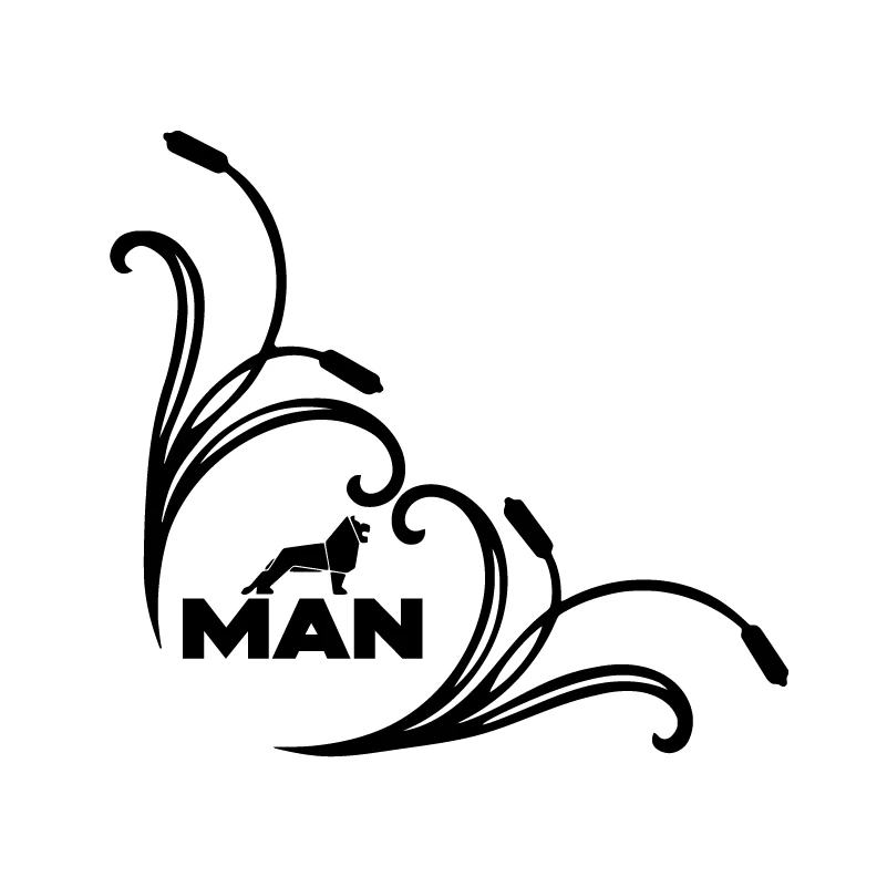 Autocollant de fenêtre de camion pour homme, autocollant de Silhouette de Lion, sparadrap d'art en vinyle imperméable, décor