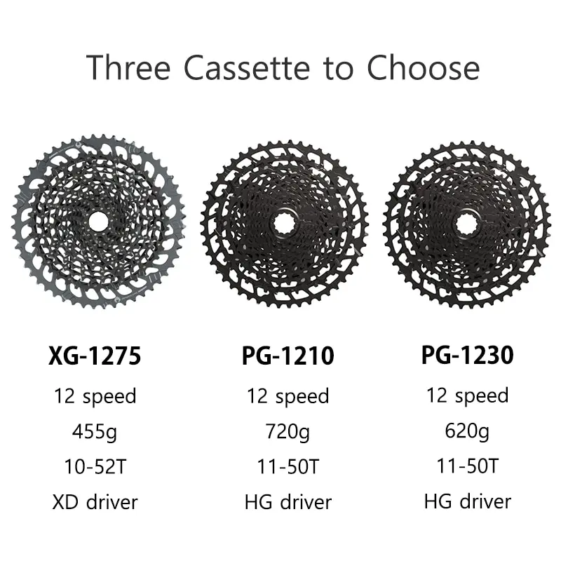 SRAM SX NX GX EAGLE PG1210 PG1230 XG-1275 10-52T 11-50T 1x12 Speed MTB Bike Cassette K7 Freewheel SH HG XD Sprocket Bicycle Part