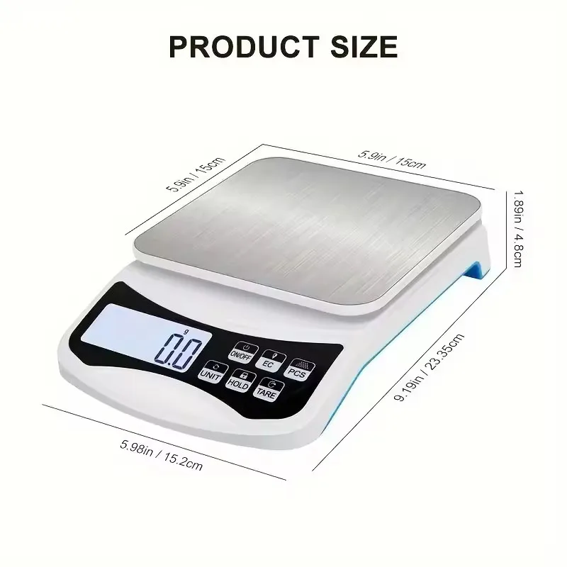 Digital Kitchen Scale 5Kgx 0.1g, 10Kg/1G Lcd Display Analytical Balance Jewelry Scale Precision Electronic Scale Scientific Scale 0.1g Laboratory, Kitchen, and Food Measurement Accuracy (Battery Not Included)