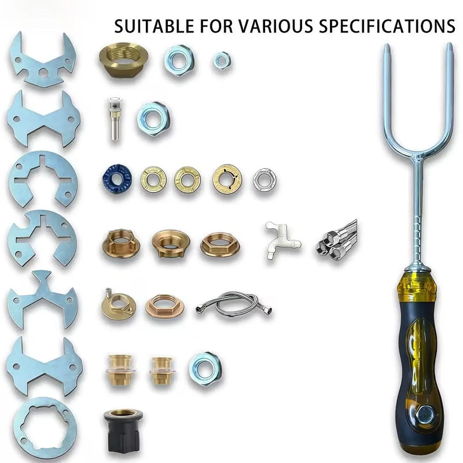 Multi-Functional Sink Wrench Bathroom Sink Repair Installation Wrench Multi-Functional Water Pipe Angle Valve Faucet Repair Tool