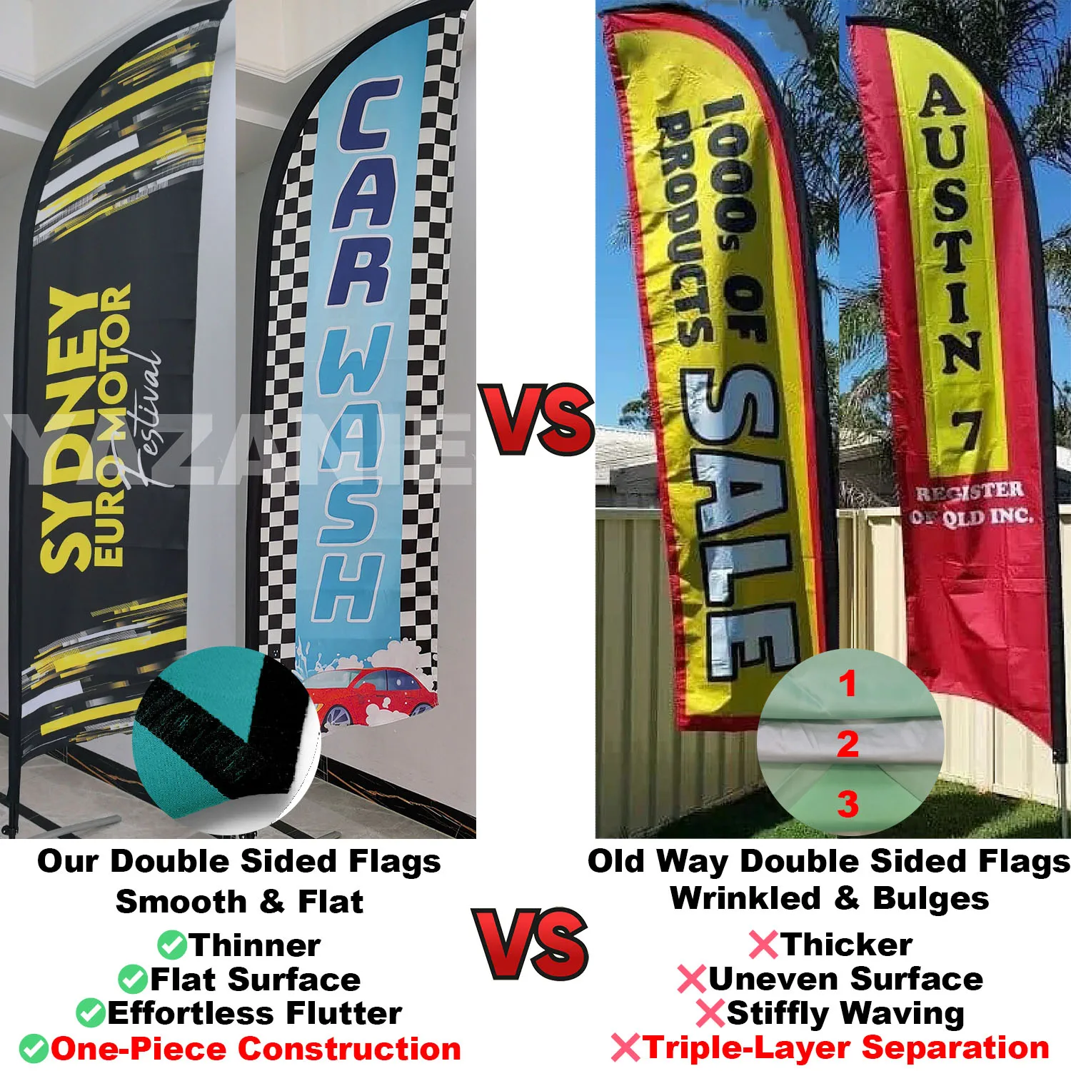 Custom Feather Flag with Pole Kit Cross Base Ground Spike Water Bag Carry Bag Advertising Beach Flag for Outdoor Business Events