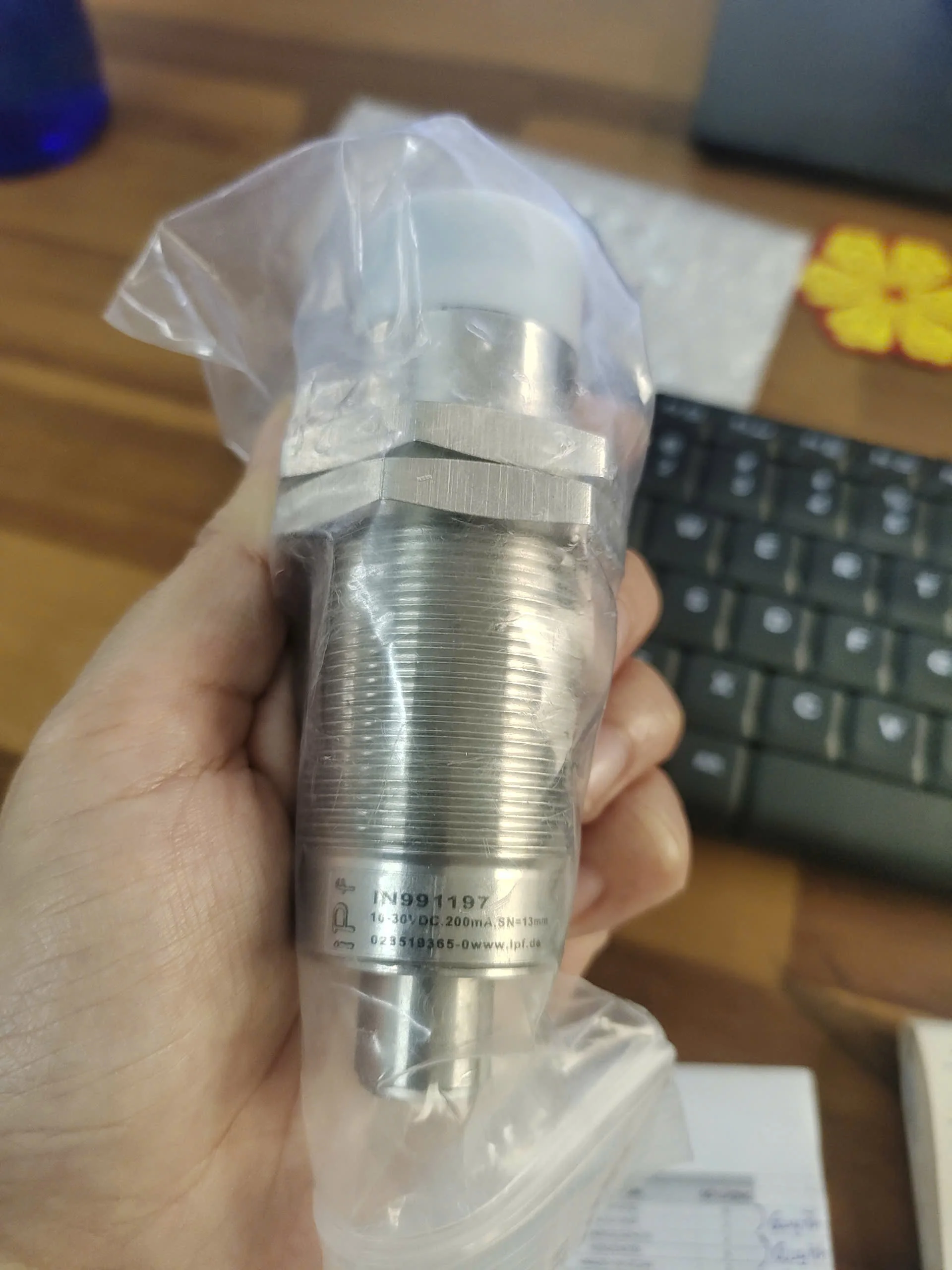 IPF IN991197 Inductive Proximity Sensor 24VDC High Precision Detection M12 Connector Industrial Automation Sensor