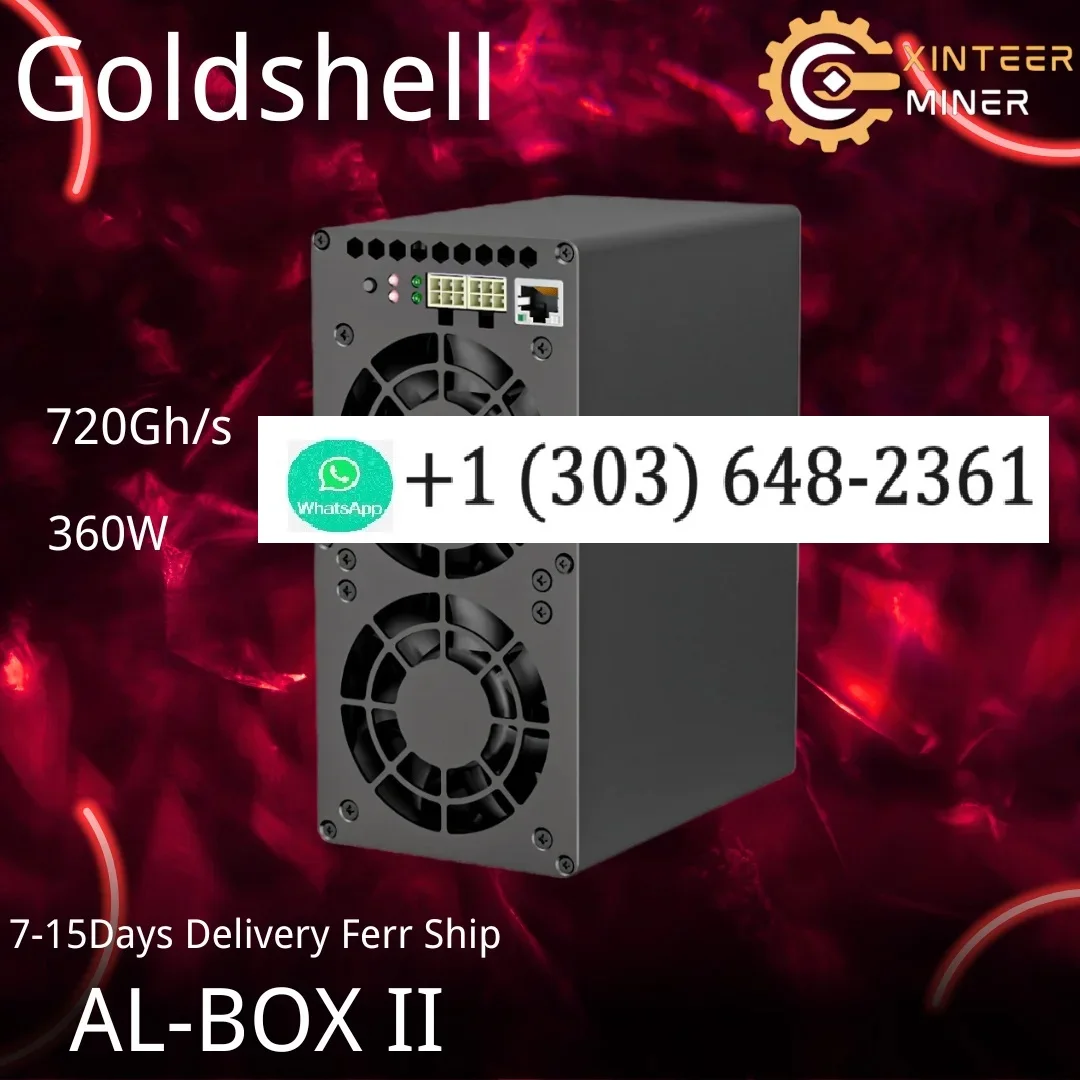 Goldshell AL Box II Miner ، ALPH Hashrate 720GH W Blake3 ، جديد ، متوفر بالمخزون