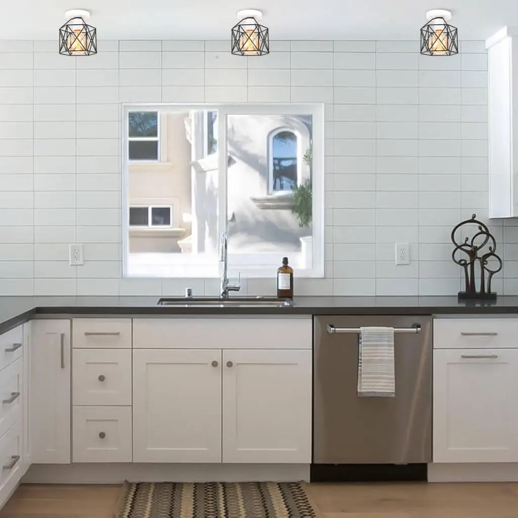 

Современный скандинавский белый светодиодный потолочный светильник, промышленный винтажный потолочный абажур в стиле лофт, домашний декор для спальни, гостиной, кухни E27