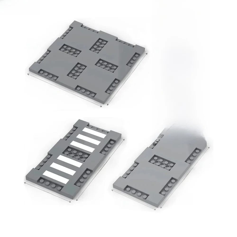 Blocs de construction ville route rue plaque de base briques Base de croisement piéton Compatible avec legoeds Puzzle jouets 60301 69915 71772