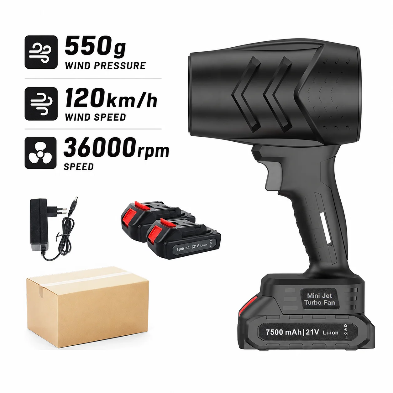 Soplador eléctrico turbo inalámbrico para batería Makita 21V 🌬️
