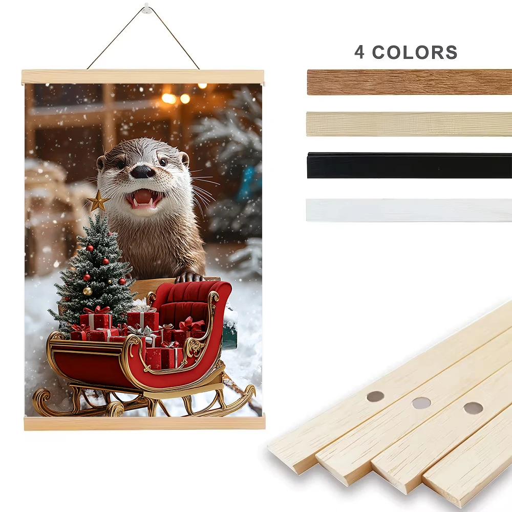 Photography Black And White - 21-50cm Magnetic Wooden Poster Frame Teak