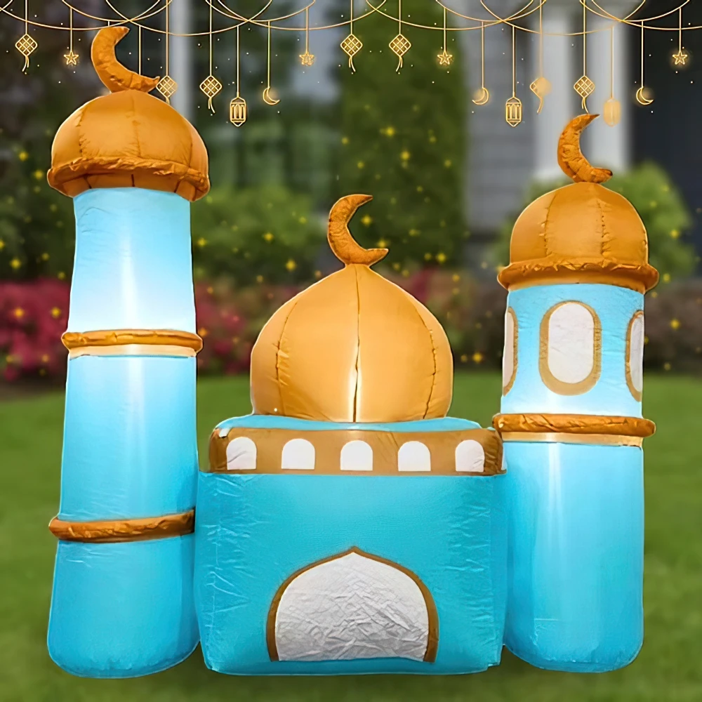 

Inflatable Ramadan Mosque Eid Mubarak LED Light Yard Garden Party Decoration