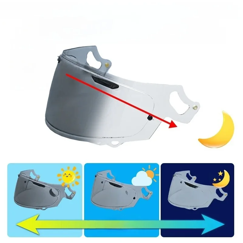 Visière photochromique pour ARAI RX-7X RX7X CORSAIR-X RC RX-7V RX7V PAPIDE-NEO XD VAS-V ASTRO-GX QUANTUM-X SIGNET-X CHASER-X QUANTIC