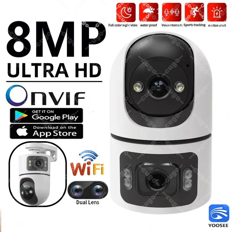 yZ[zYOOSEE 4K 8MP WiFi IPJ fAY XN[ [Vm ǐ o Onvif 10{Y[ ZLeBj^[ CCTV