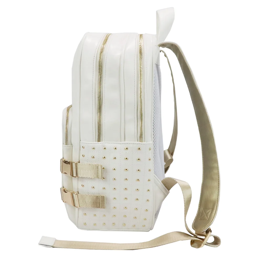 Tas sekolah Gorfia model baru berbahan kulit PU kapasitas besar, multifungsi, desain simpel, ransel untuk perjalanan dan santai.