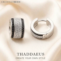 Creole Hinged Hoop Earrings Europe Style Glam Fine Jewerly Gift In 925 Sterling Silver For Women