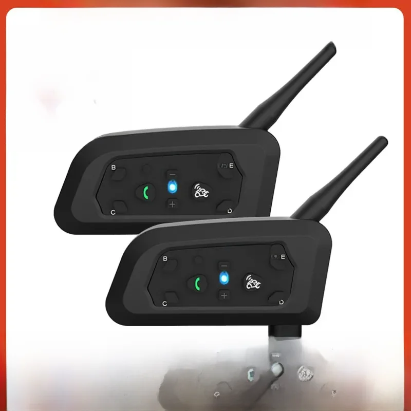 EJEAS V6 PRO + Bluetooth Motorhelm Intercom Headset met 1200M BT Interphone Communicator voor 6 Rijders Waterdicht - afbeelding 2