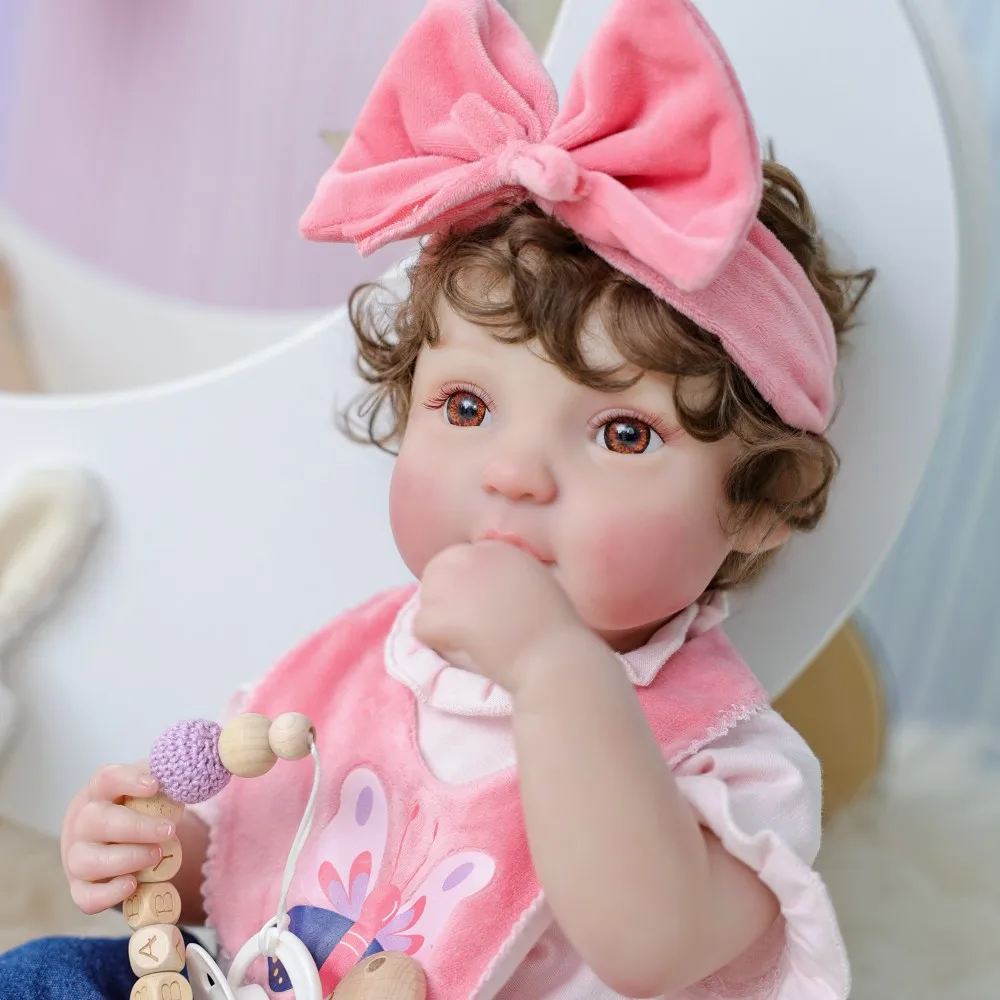 Cloveray 20 cali Oryginalna Nowa Realistyczna Lalka Reborn Całe Ciało z Winylu Super Słodka Wysokiej Jakości Ręcznie Robiona Zabawka Prezent dla Dziecka