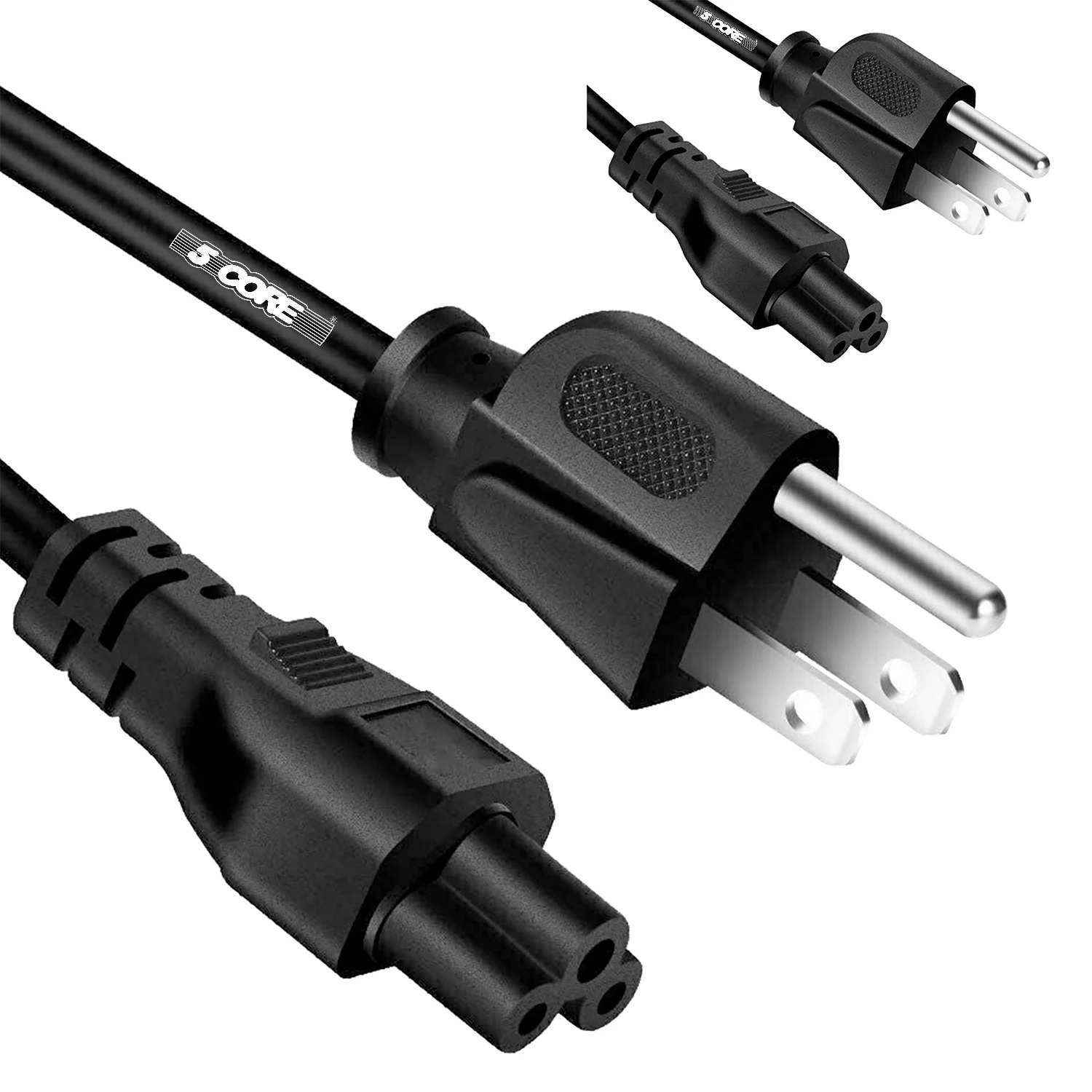 

5 Core AC Power Cord 10Ft 2 Prong US Male to Female Extension Adapter 16AWG/2C 125V 13A PL 1002 2 Pcs