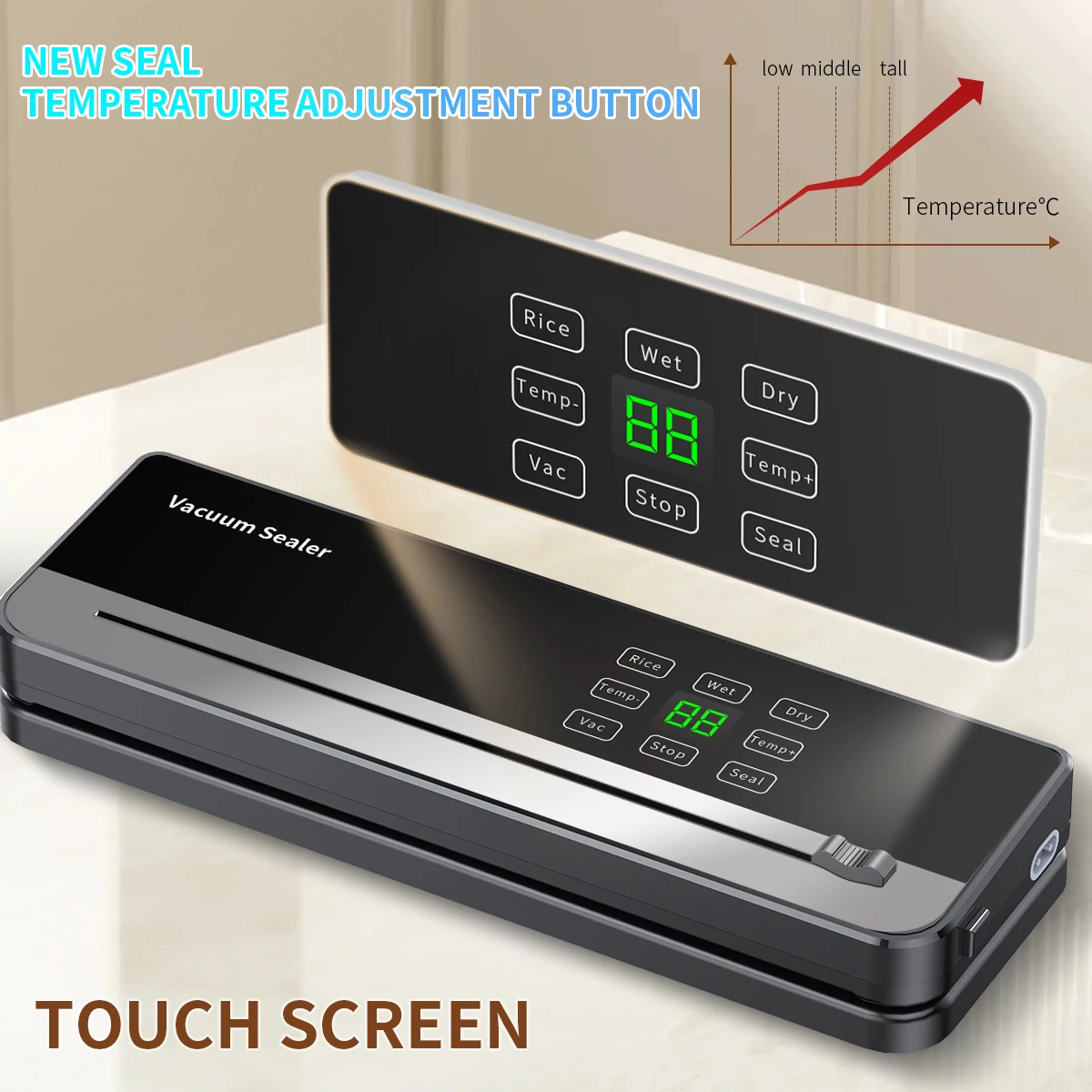 SZUK Electric Food Vacuum Sealer Dry Wet Food Packaging Seal Built in Cutter Kitchen Food Storage Seal Vacuum Packaging Machine