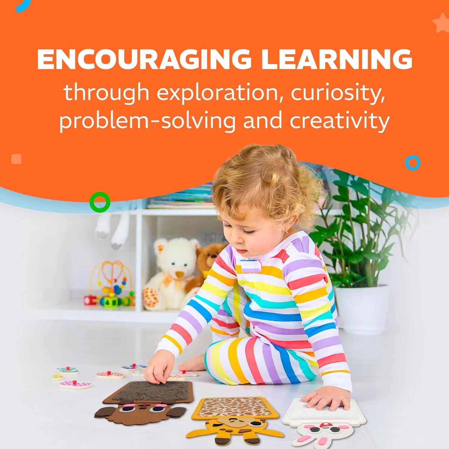 Baby Montessori Zintuiglijk Speelgoed Cartoon Dier Cognitie Mat Hand-Oog Coördinatie Onderwijs Speelgoed Zintuiglijke Tactielen Pad voor Autistisch