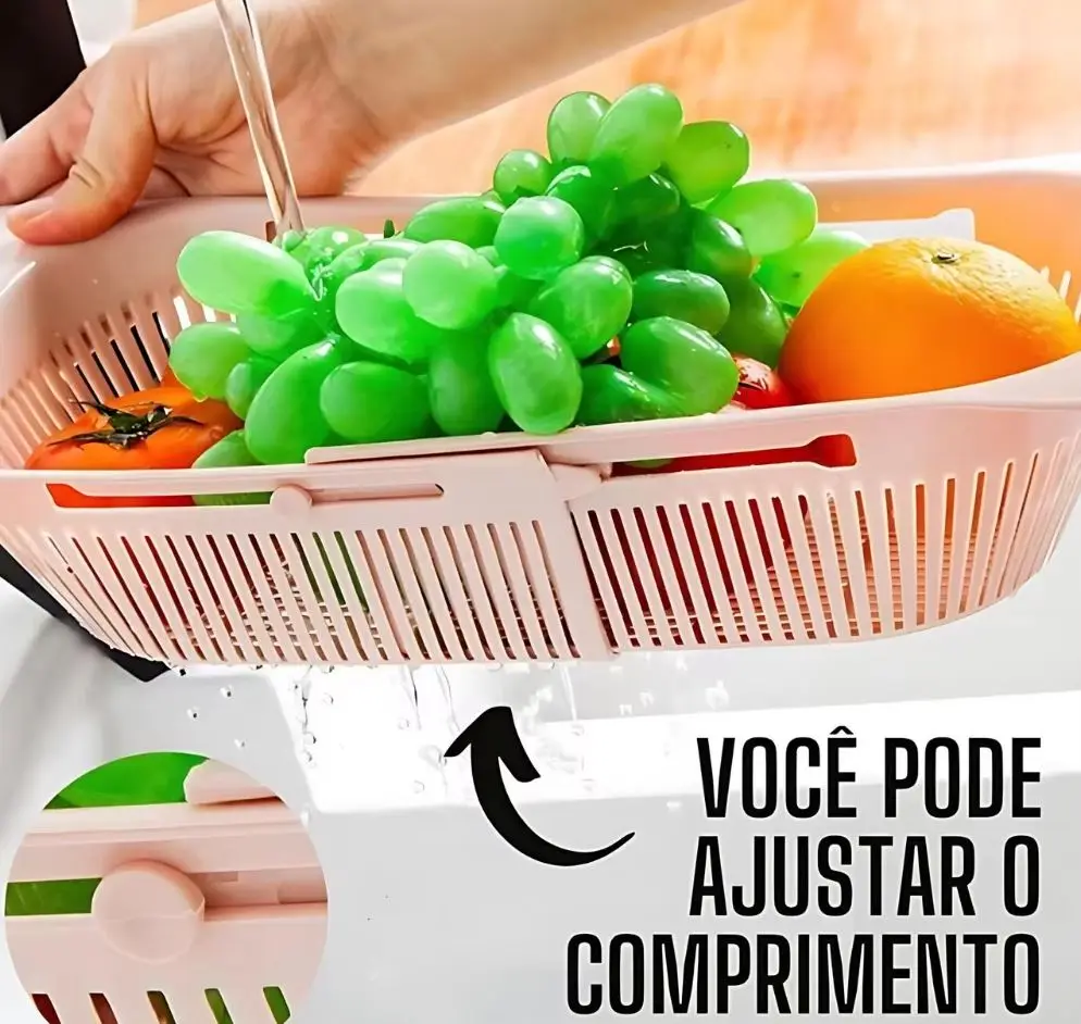 أدوات مائدة مصفاة Sia مع مقابض ، سلة قابلة للتعديل للطعام والخضر والفواكه وأدوات المائدة #3
