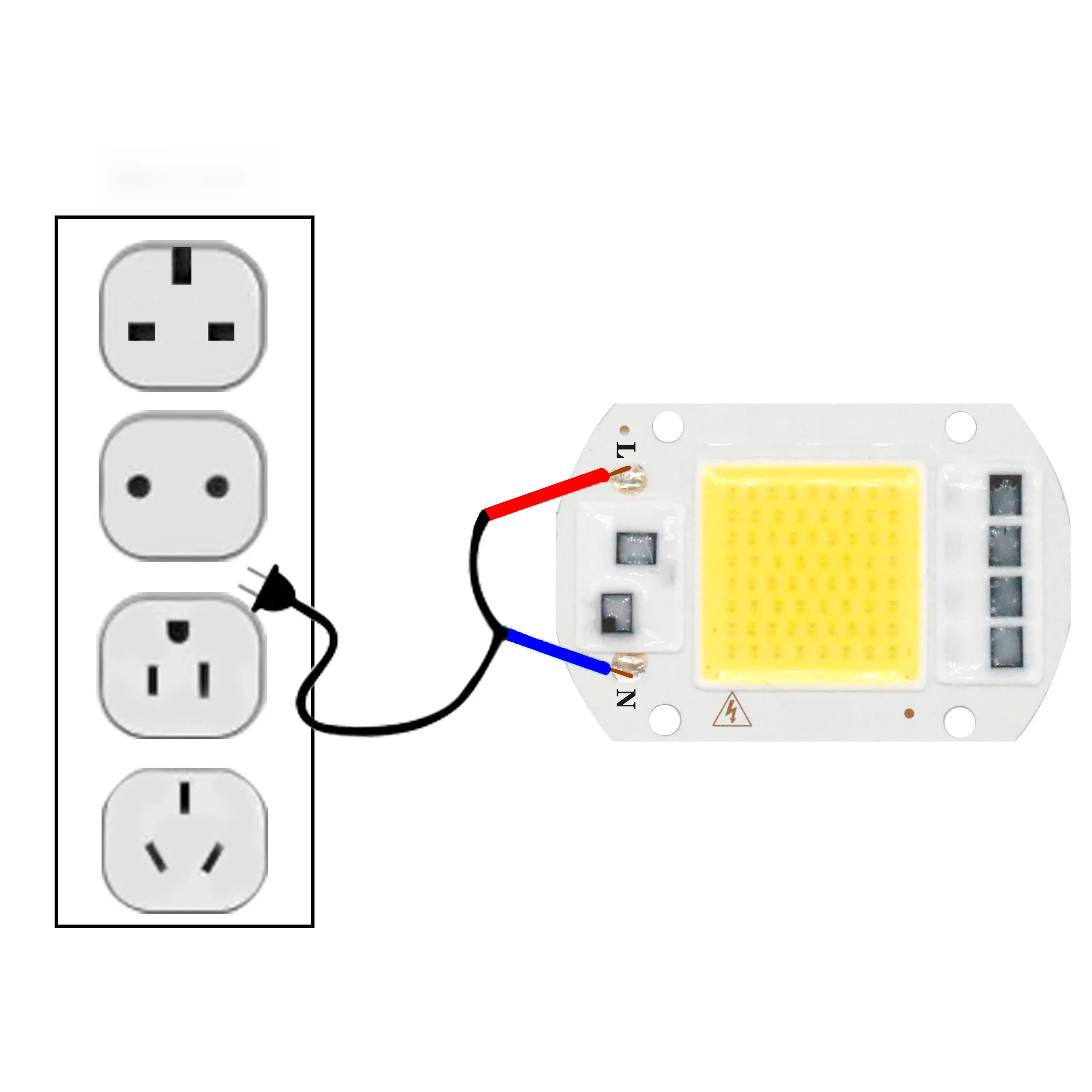 LED-Chip COB 50W LED-Birne Hochleistungs-LED 220V 10W 20W 30W 5W Glühbirnen Lampe 220V LED-Matrix für Außenflutlicht Scheinwerfer