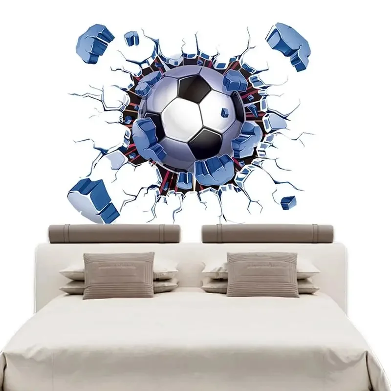 Autocollants Muraux de Basket-ball, Décoration Murale de Billard, Football