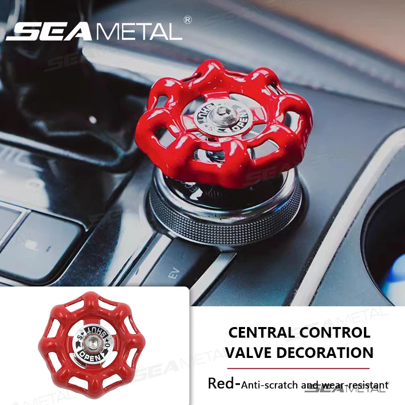 SEAMETAL Kreative Auto Knopf Dekoration Metall Ventil Ornament Selbstklebende Motor Knopf Aufkleber Auto Innen Zubehör