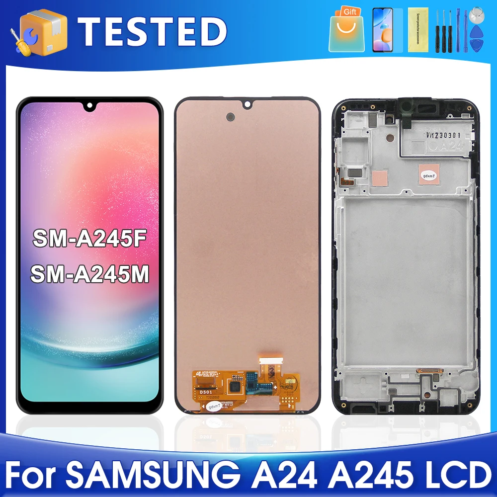 6.5''A24 4G For Samsung For  A24 A245 A245F A245M A245N LCD Display Touch Screen Digitizer Assembly Replacement