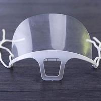 20pcs Transparent Spit Guard Mask Food Hygiene Mouth Shield Sneeze Droplets Protection Face Mask for Cook Chef