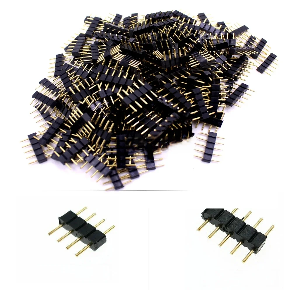 4pin RGB / 5pin RGBW wtyk męski złącze dla RGB/RGBW kobieta złącze 5050 taśmy LED RGB pojedynczy kolor oświetlenie led — zdjęcie 2
