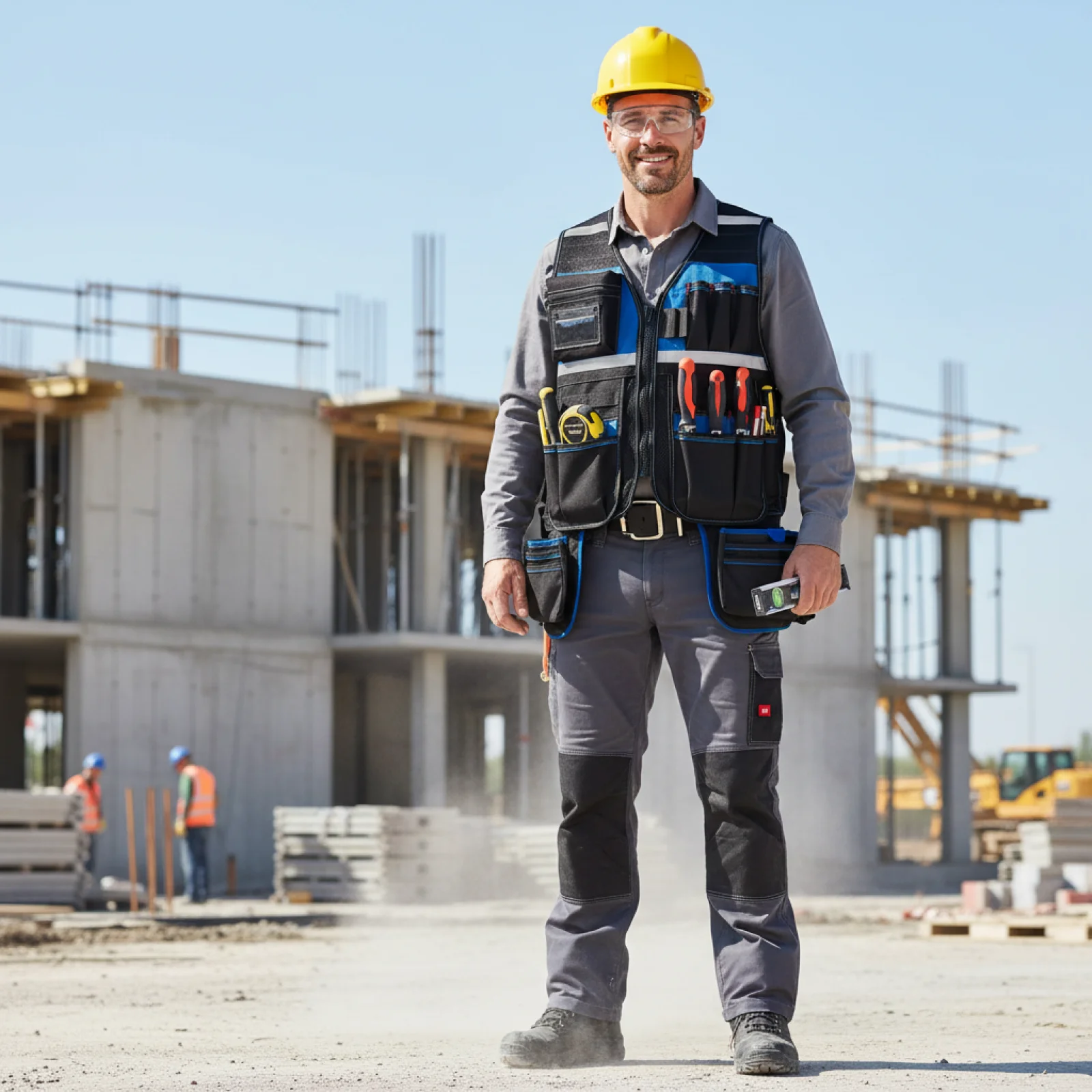 

Рабочий жилет из ткани Оксфорд с регулируемым органайзером для инструментов и множеством карманов для профессионалов, сумка для инструментов