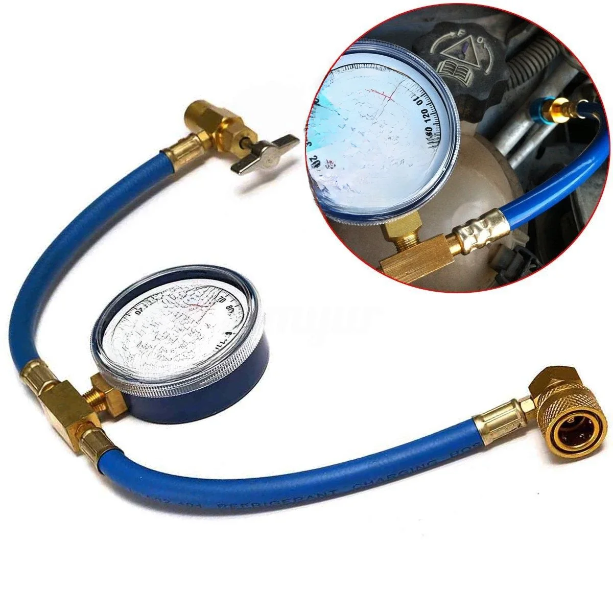 Klimatyzacja samochodowa AC R134A Zestawy manometrów węża czynnika chłodniczego 600 ~ 300 PSI Wysoka jakość dla samochodów Akcesoria do węży do ładowania — zdjęcie 2