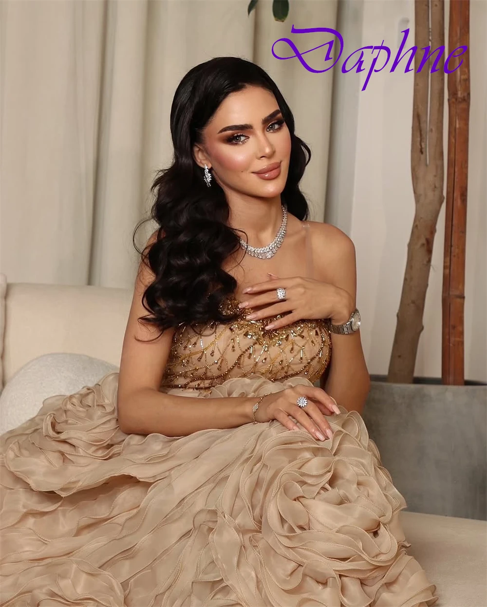 

Customized Exquisite Chiffon Sweetheart Evening Dress Sparkly Crystal and Beading Prom Dresses Luxury Special Occasion Gowns