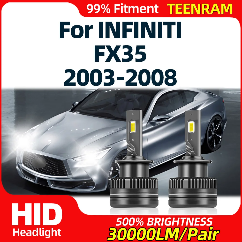 

Canbus LED Headlight Bulbs 30000LM Car HID Xenon Lamps 6000K 12V Plug And Play For INFINITI FX35 2003 2004 2005 2006 2007 2008