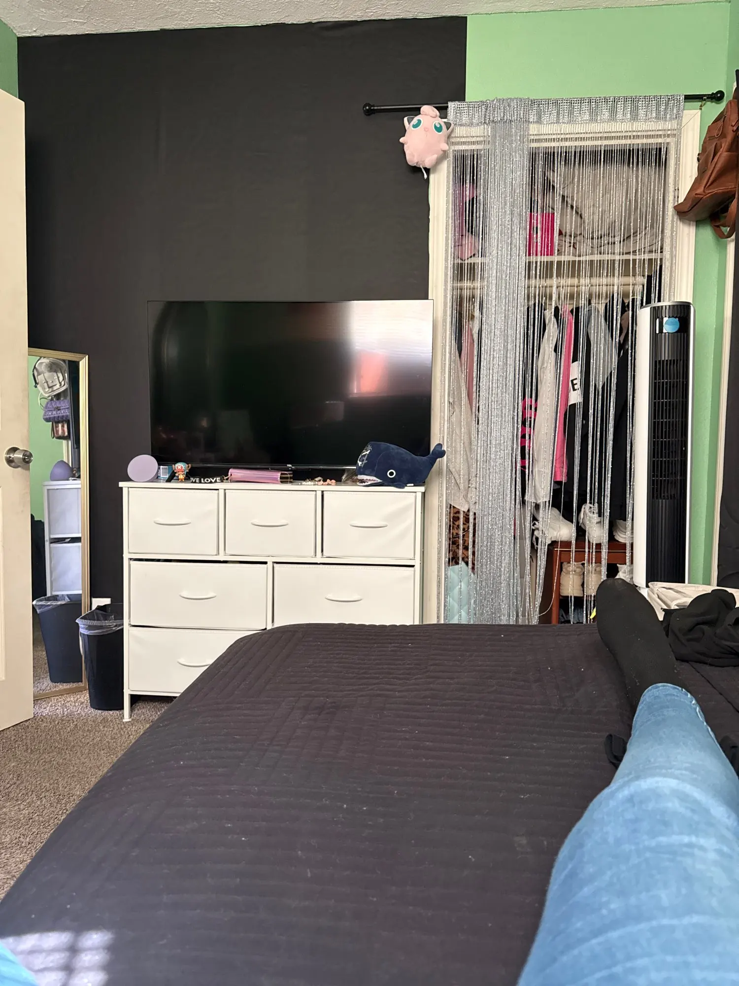 55CM Width Matte Wallpaper Black Waterpoof Vinyl Self-Adhesive Stickers for Wall Furniture Livingroom Contact Paper Home Decor photo review