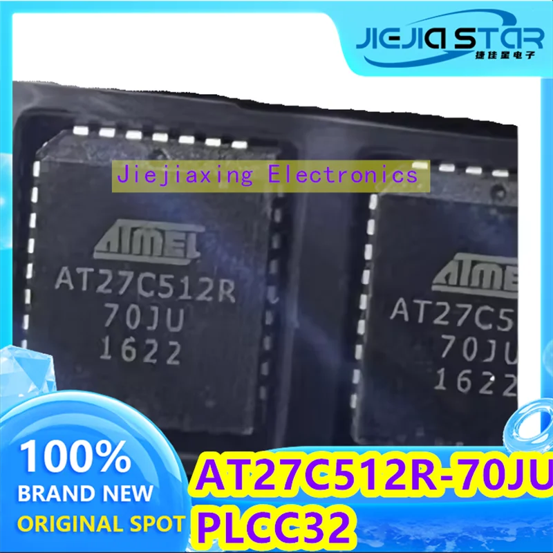 (3/10pieces) AT27C512R-70JU AT27C512R-70JC AT27C512R PLCC32 memory chip microcomputer 100% new original consumer electronics