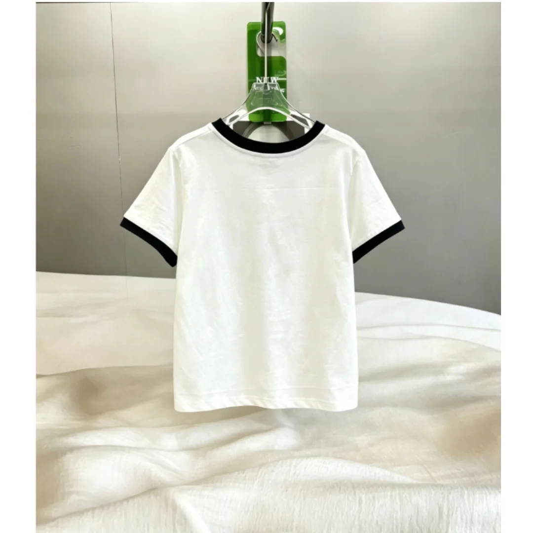 

Summer New Style Women's Letter-print Round-neck Pure Cotton Short-sleeved T-shirt