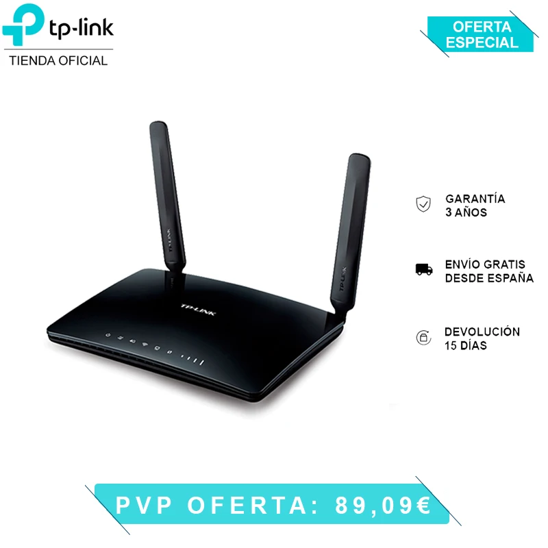 TP-LINK Archer MR200 4G SIM Card Router 2 antennas 4G LTE up to 150 Mbps wifi Router 2.4GHz / 5GHz frequencies 4G Router