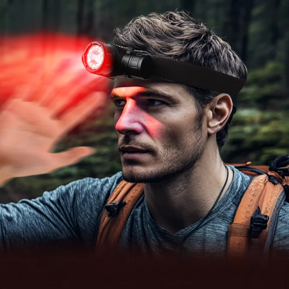 Nieuwe SOFIRN HS21 SFT40 2000lm EDC rode koplamp 18650 USB C zaklamp 6000K krachtig met infraroodsensor - afbeelding 2