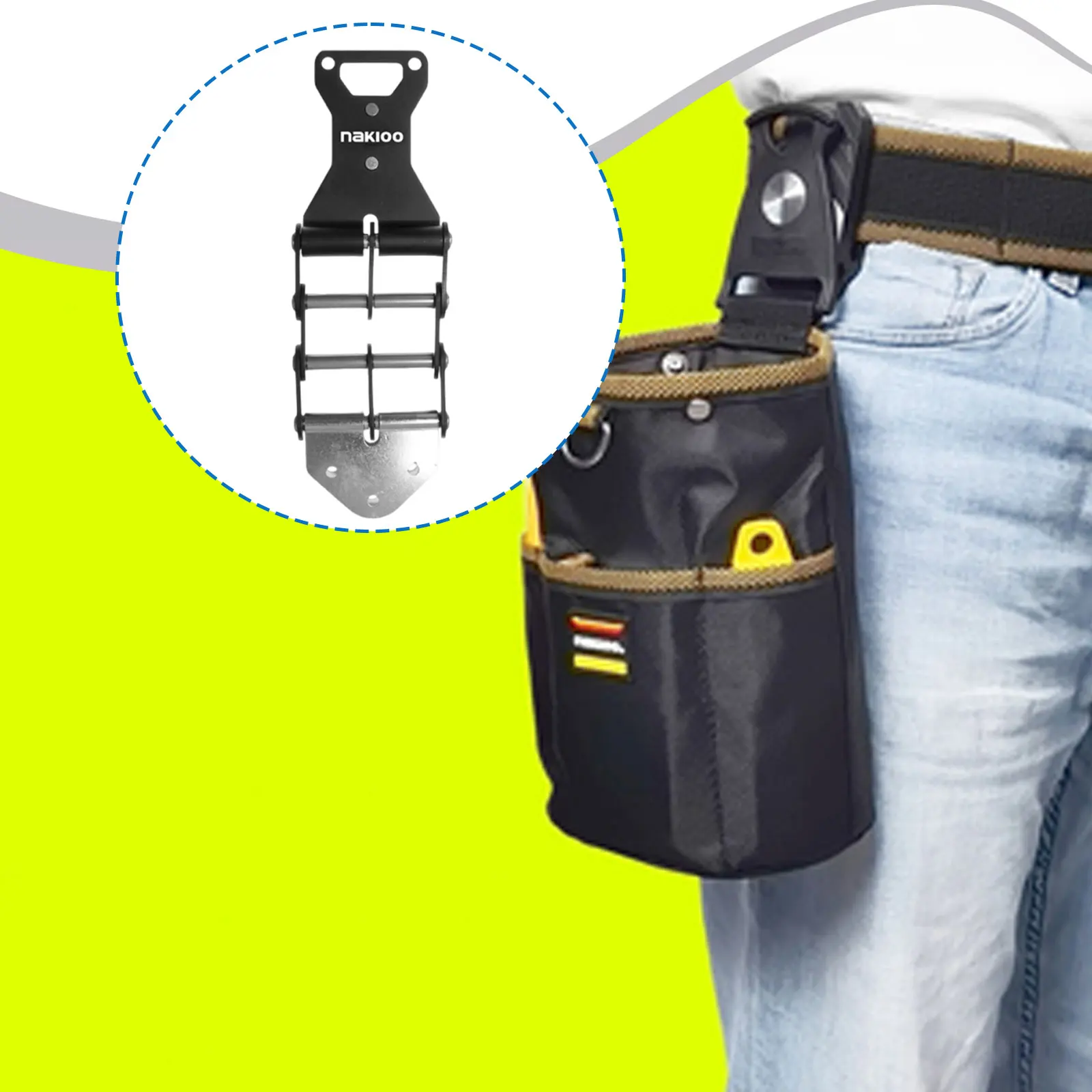 

Electrician Tool Pouch Waist Storage Organizer Portable Belt Tool Bag Rotatable for Maintenance Repair Roofer Plumbers Workers