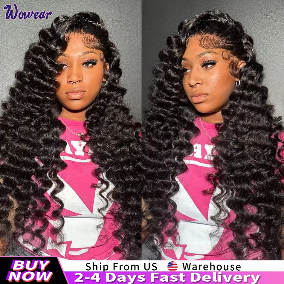 

200 Density Loose Deep Wave Wig 13x4 HD Lace Front Wig 40 Inch Brazilian Curly Wigs 13x6 Lace Frontal Human Hair Wigs for Women