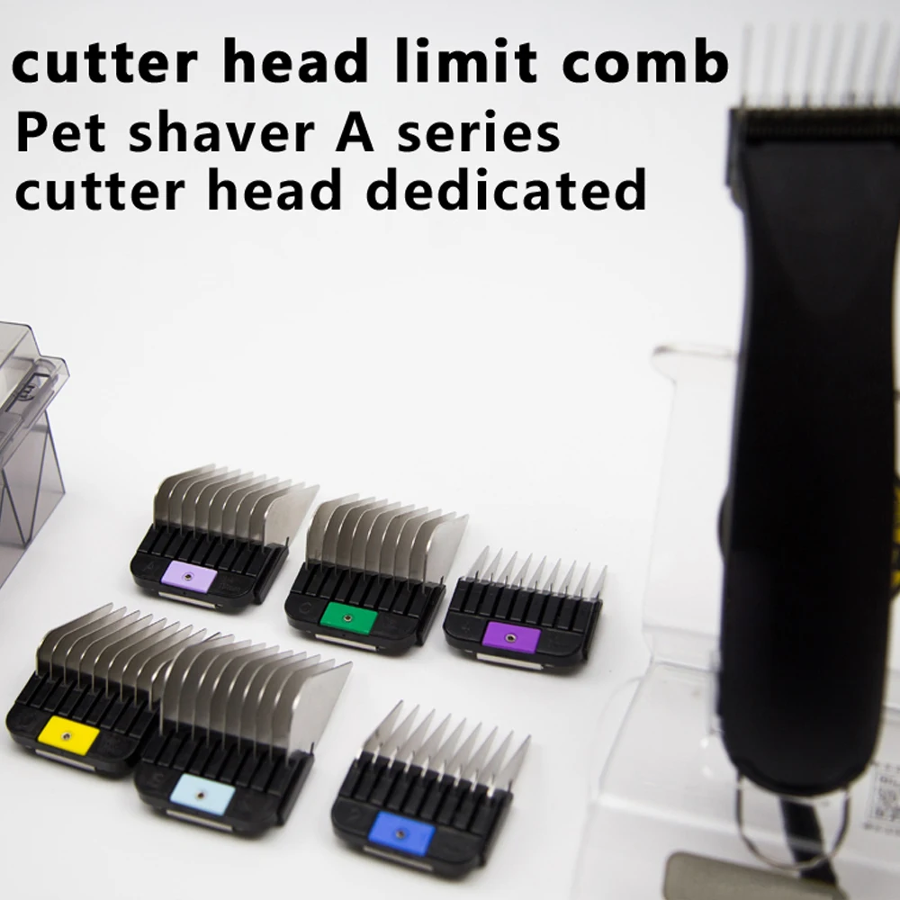 Imagem -02 - Guia de Combs Kit Conjunto para Dog Grooming Blade Anexos Clipper Profissional Andis Wahl Km10 a5 Moser Max45 Aço Inoxidável