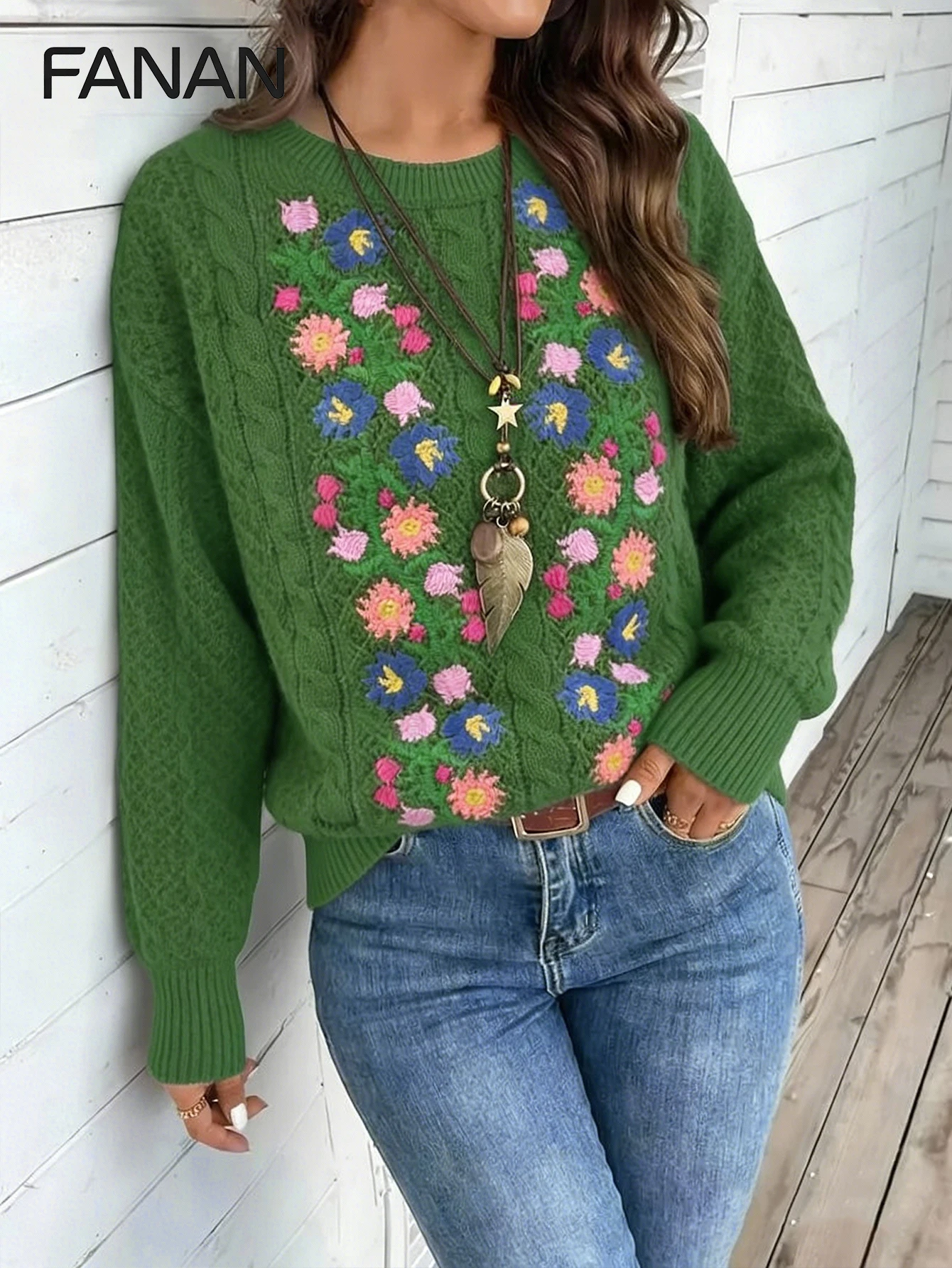 Nuevo Cárdigan de Punto para Mujer, Estilo Informal, Diseño Jacquard Verde, Cuello Recto, Prenda Informal y Elegante para Otoño/Invierno, Estilo Básico Versátil para el Día a Día Urbano, Prenda Informal y Moderna para Vacaciones, Cárdigan de Punto con Diseño Exclusivo, Ropa para Año Nuevo, Día de San Valentín, Navidad, Ropa Estilo Instagram, Popular entre los Coreanos, Regalo para Citas, Ropa de Mujer