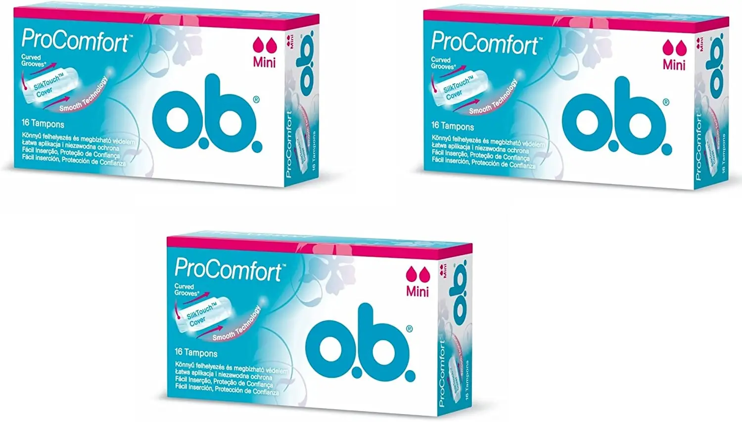 

O.b. Pro Comfort Tampon Mini 16 Pieces X 3 Boxs