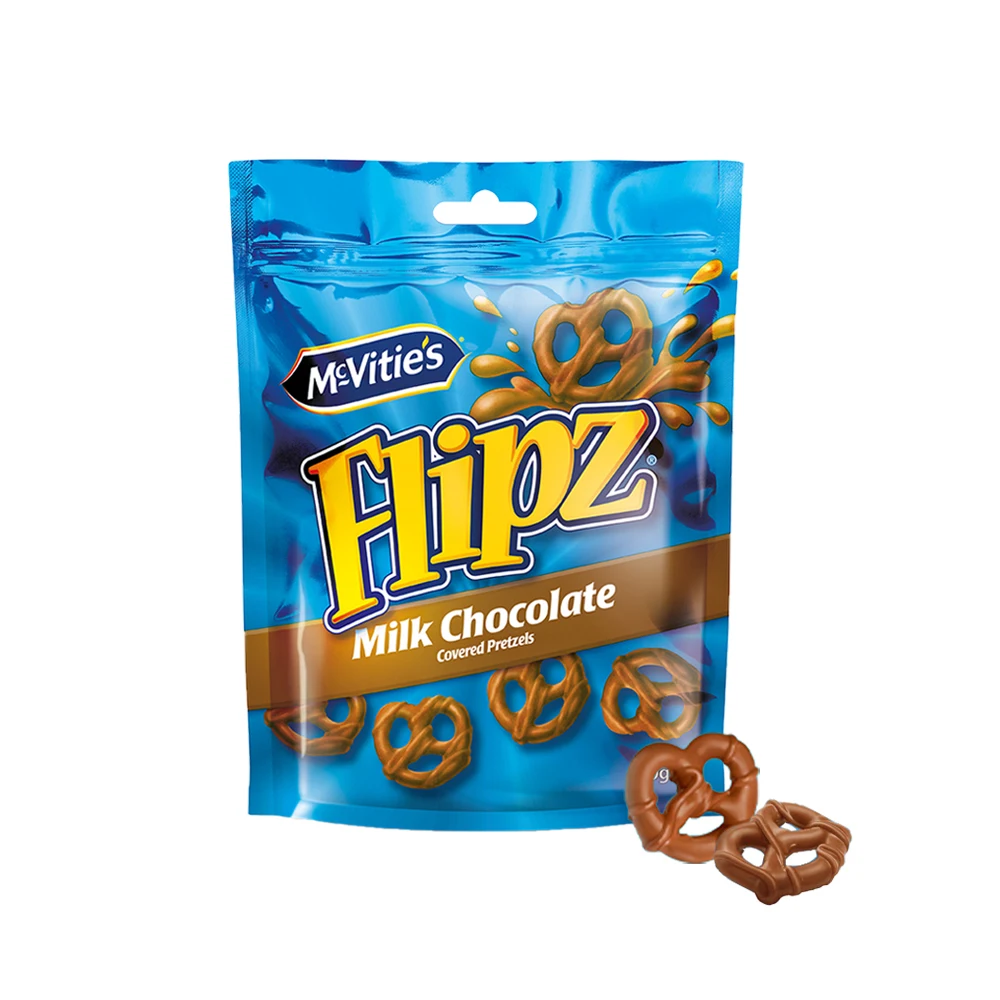 Flip's Milk Chocolate Chocolate Chocolate Pretzel sweet salty snack 90g * 4 pieces