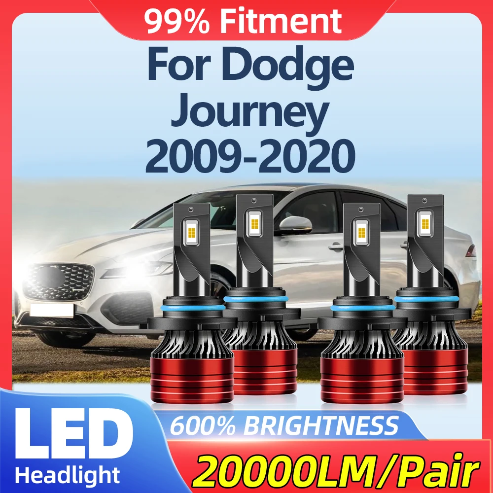 

Светодиодные лампы для фар 40000LM Plug And Play Turbo Auto Lamps 12V 6000K White для Dodge Journey 2009-2015 2016 2017 2018 2019 2020