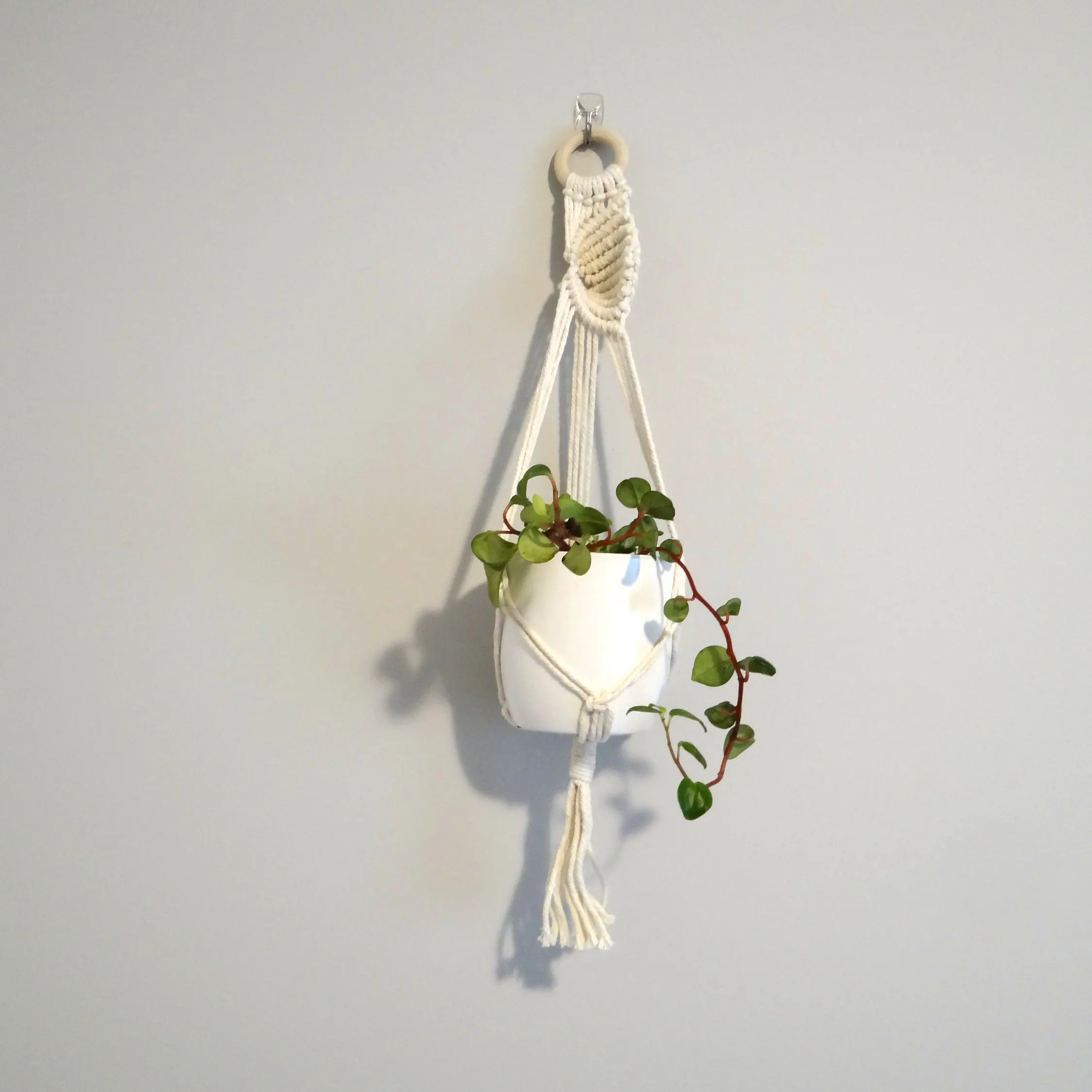 Leaf Macrame Plant Hanger Handmade With Recycled Cotton