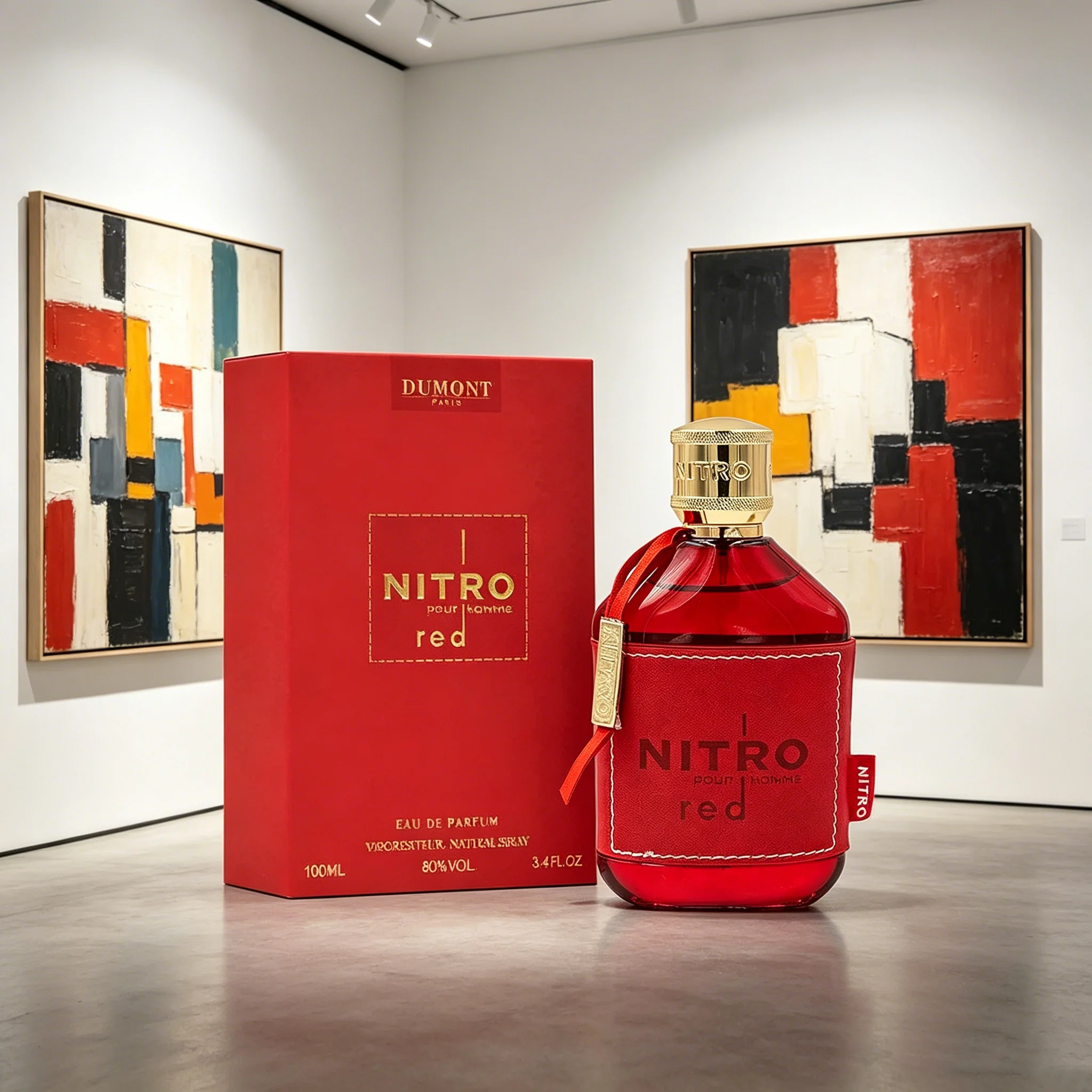Dumont Nitro Red 3.4 Fl Oz Eau De Parfum for Men – Rich Fruity Woody Floral Fragrance – Luxurious Long Lasting Scent