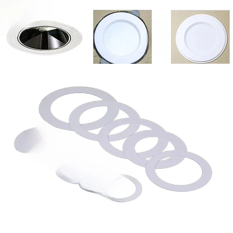 Joints toriques pour projecteur LED, 1 pièce, adaptateur d'anneau d'abat-jour blanc, entretoises dissimulées, cales, rondelles, joints d'extension de support de lumière
