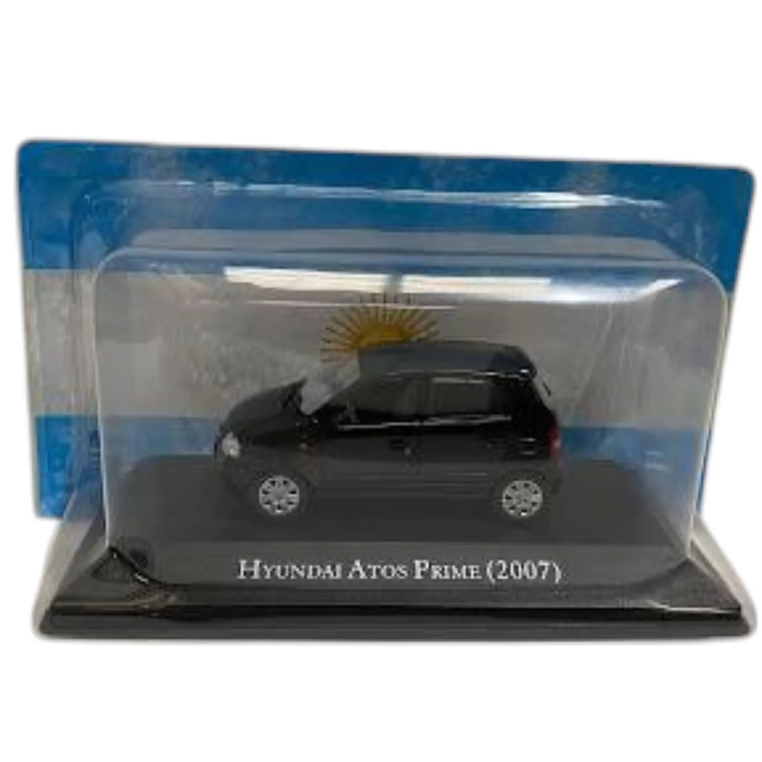 Salvat, Atos Prime 2007, voiture japonaise conçue pour la ville, très économique, faible consommation de carburant, échelle 1:43, miniature en métal moulé sous pression, collection de voitures argentines inoubliables, sans emballage, l'emballage d'origine en blister peut être froissé, base