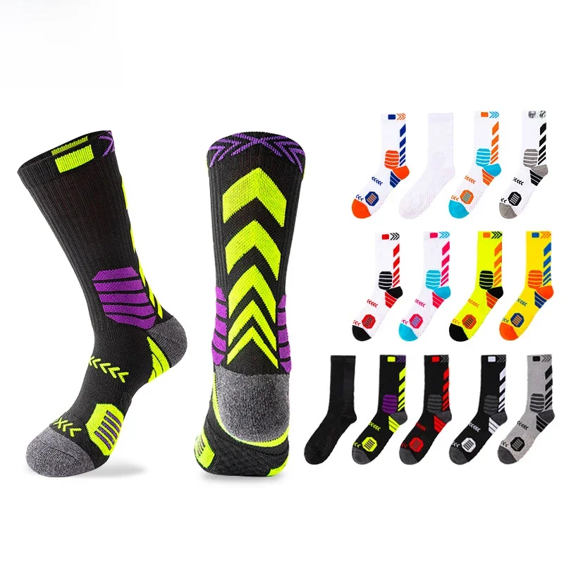 AliExpress VERIDICAL Elite Sport Cycling Basketball Socks Compression Running Man Black Trend Breathable Long Hiking